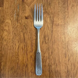 Vintage Bienville Orleans Stainless Steel Dinner Fork Geometric Pattern‎ Japan